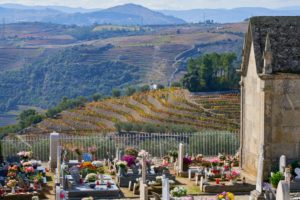 cemetary overlooking vineyards, Douro Valley, Portugal cemetary overlooking vineyards, Douro Valley, Portugal